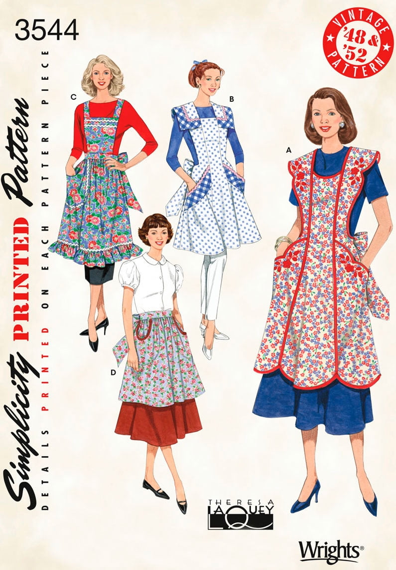 Simplicity Misses' Size SL Aprons Pattern, 1 Each