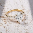 thumbnail image 2 of vylahjewellery Elegant 10K Vermeil Yellow Gold Proposal Ring Moissanite Wedding Handmade Ring Oval Shape Engagement Gift for Her Pave Anniversary Ring, 2 of 9