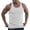 White, variant on WWV Men's Tank Top Sleeveless Crewneck Solid Color Blouse Summer Stylish Loose Fit Fitness Athletic Tops Black L