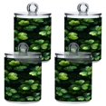 thumbnail image 7 of Ryvnso 2 Pack Qtip Holder Organizer Clover Leaf Pattern Bathroom Cotton Swabs Cans Storage Canister, 7 of 7