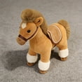 thumbnail image 6 of Realistic Plush Horse Toy Soft Stuffed Animal Racehorse Figurine for Ki-ds Ages 3+ Safe Cuddly Pony Birthday Gift Nursery Decor 2026 Year of the Horse, 6 of 9