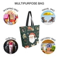 thumbnail image 7 of FORMRS Womens Canvas Tote Bag with Zipper Inner Pocket Shoulder Handbag, Whimsical Christmas, 7 of 7