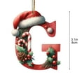 thumbnail image 3 of HomeDM 26 Letter Christmas Ornaments for Xmas Tree Decorations - Hanging Acrylic Pendants for Wreaths Rustic Farmhouse Home Decor (G), 3 of 6
