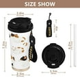 thumbnail image 2 of 500ml Double-Wall Vacuum Insulated Tumblers Stainless Steel Coffee Tumbler with Ceramic Coating Chubby Cats, 2 of 8
