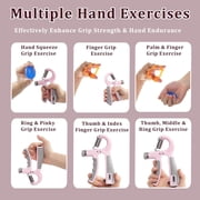 CYFIE Grip Strength Trainer with Adjustable Resistence 10-132 Lbs, Hand Grip Strengthener, Finger Strengthener, Stress Relief Ball, Forearm Strengthener, Ideal for Athletes and Physical Therapy