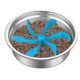thumbnail image 3 of Comedero lento en espiral antiahogo para perros, inserto para plato de comida con ventosa antideslizante, antitragantamiento, color azul Hy, 3 of 4
