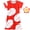 Red, variant on Hawaiian Princess Dress for Girls Red Leaf Costume Kid Summer Party Wear