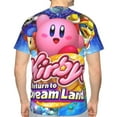 thumbnail image 2 of Unisex Kirby 3d Graphic Print Shirts For Mens Womens Casual Short Sleeve Tee Shirts Top, 2 of 7