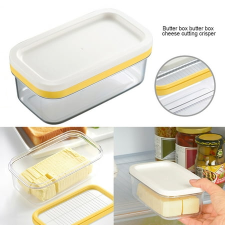

Alexsix 2 in 1 Butter Slicer Saver Keeper Case Butter Container Storage with Lid