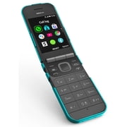 Case for Nokia 2720 V Flip Phone, Nakedcellphone [Teal Mint Cyan] Protective Snap-On Hard Shell Cover [Grid Texture] for Verizon TA-1295, 2720V