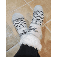 thumbnail image 3 of ONE PAIR Snuggle Feet Women's Ultra Soft Sherpa Fleece Lined Slipper Socks, Comfy Booties With Grippers, Warm Winter Socks, 3 of 7