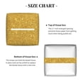 thumbnail image 5 of Gaeub Gold Shiny Print Leather Tissue Box Cover Square,Tissue Holder,Leather Paper Case,PU Leather Tissue Box Holder Decorative for Bathroom, Home Office Decor, 5 of 7