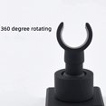 thumbnail image 4 of Hongchun Handheld Shower Holder Black Shower Head Holder Stainless Steel 360° Rotation Shower Head Holder Wall Mount Round Hand Shower Holder Hand Shower Holder, 4 of 5