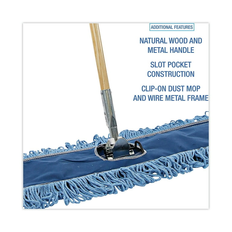 Dry Mopping Kit, 36 x 5 Blue Blended Synthetic Head, 60 Dry Mopping Kit, 36 x 5 Blue Blended Synthetic Head, 60