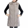 thumbnail image 3 of Winter Coats for Women Puffer Jacket Womens Winter Casual Loose Fashion Color Pocket Zippered Reversible Long Cotton Coat, 3 of 8