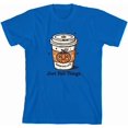 thumbnail image 3 of Just Fall Things Pumpkin Spice Latte Youth Natural Crew Neck Short Sleeve Tee-Small, 3 of 4