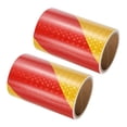 thumbnail image 1 of Unique Bargains Ruban Réfléchissant, 2 Rouleaux 6 Pouces x 10 Pieds Ruban Adhésif Étanche pour Remorques, Rouge Jaune, 1 of 6
