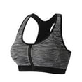 thumbnail image 2 of asdoklhq Sports Bras for Women,Zip Front Sports Bra Post-Surgery Bra Active Yoga Sports Bras, 2 of 6