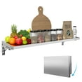 thumbnail image 3 of Lorelo 36-Inch Stainless Steel Folding Concession Shelf, 35Kg Load Capacity Single Layer Floating Shelving, Commercial Serving Shelves for Kitchen, Restaurant, Food Truck, 3 of 7