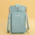 thumbnail image 2 of zttd women artificial leather solid color hasp transparent operation ccreen phone bag shoulder bag messenger bag a, 2 of 4