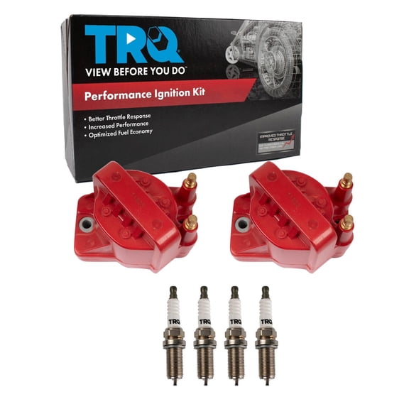 TRQ Ignition Coil and Spark Plug Kit 6 Piece Iridium Spark Plugs Fits 2002 Chevrolet Cavalier
