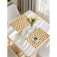 thumbnail image 5 of Beige Sunflowers Fall Placemats Set of 4, Thanksgiving Botanical Floral Placemats for Dining Table, Place Mats for Kitchen Tabletop, Waterproof Wipeable Dining Table Mats Set, 5 of 9