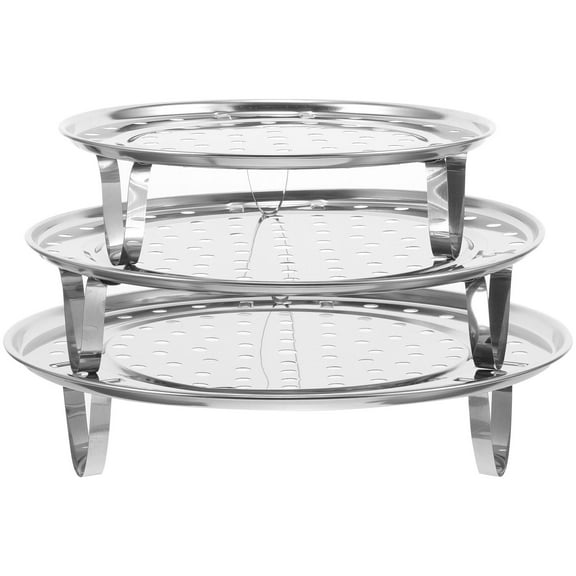 AURARMLET 3pcs Stainless Steel Steamer Tray for Baking in Household Users