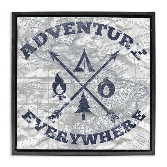 Stupell Industries Rustic Lodge Black Floating Frame Canvas Art, 18 x 18, by Elizabeth Medley