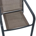 thumbnail image 4 of 7-Peices Outdoor Patio Dining Set Stacking Chairs and 48" Round Table Furniture Set for 6 Person, 4 of 9