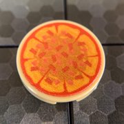 Ham Bacon Pizza Pie - Custom (2x2 Round Tile)