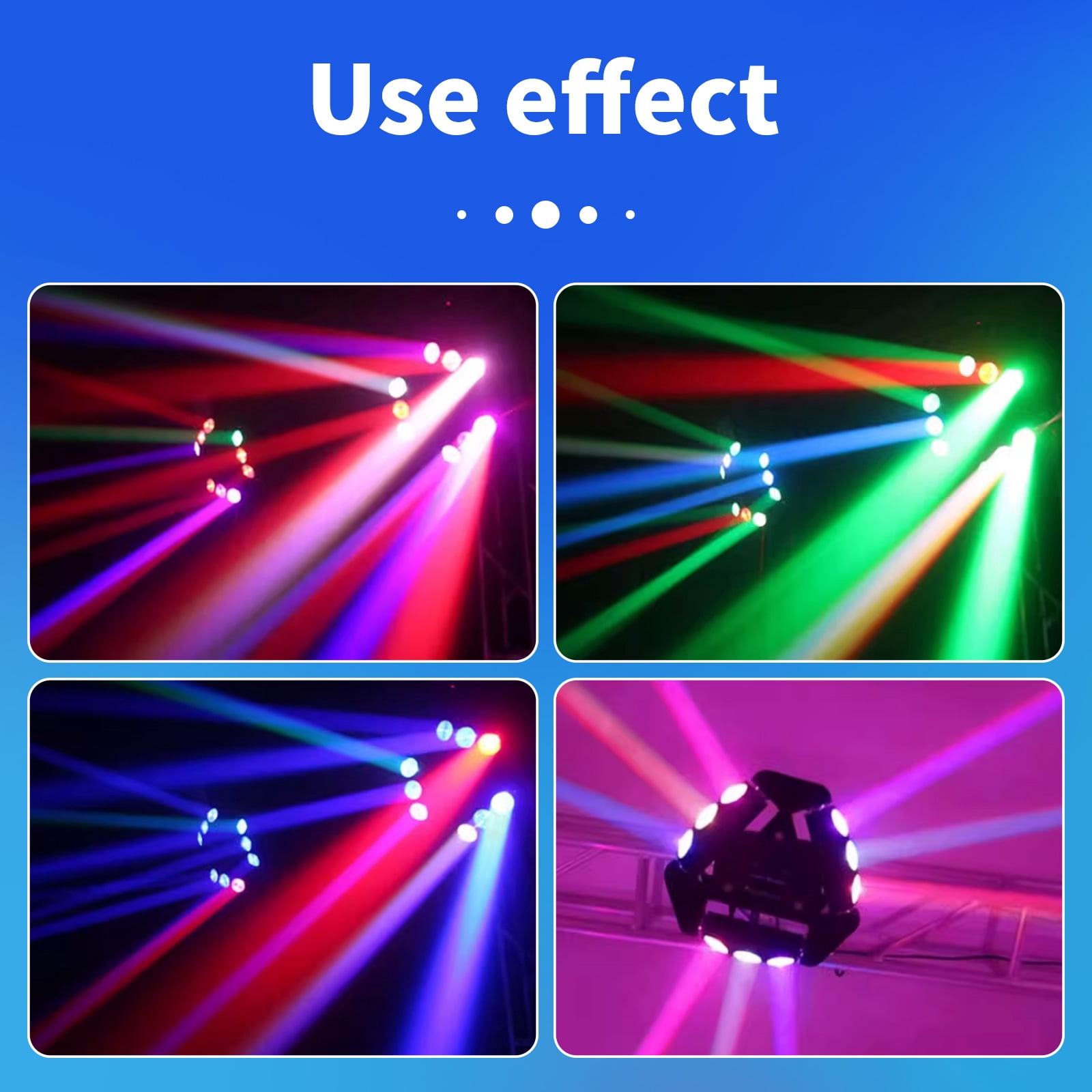 9x12w Moving Head Lights DJ Beam, Spider LED Stage Light DMX DJ Party Stage Lighting Sound Actived for Parties Stage DJ Live Club Disco Wedding Ceremony Family