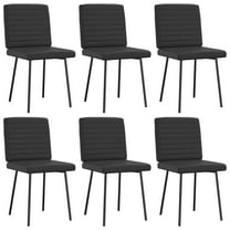 vidaXL Dining Chair Set of 6 Black