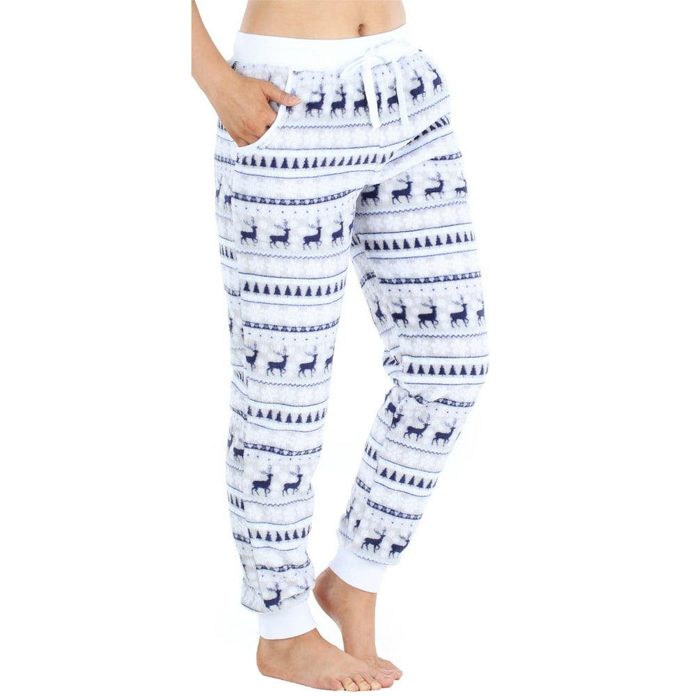PajamaMania - PajamaMania Women's Plush Fleece Jogger Pajama Pants with ...