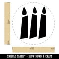 thumbnail image 2 of Birthday Candle Trio Solid Self-Inking Rubber Stamp Ink Stamper - Pink Ink - Medium 1 Inch, 2 of 7