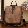 thumbnail image 1 of Backpack Fashion New Pattern Solid Color Retro Large Capacity Practical Zipper Casual Purpose Shoulder Bag Leather Laptop Backpack, 1 of 5