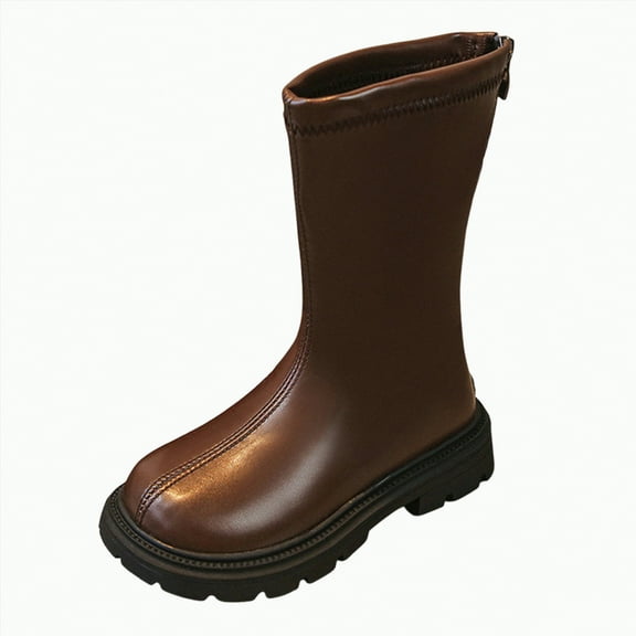 UngA Kids Knee High Boots for Girls Fashion Winter Boots Zipper Tall Girls Boots (Toddler/Little Kid/Big Kid),Size 2