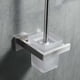 thumbnail image 3 of Escobilla de baño de pared, acabado mate, acero inoxidable cepillado y vidrio esmerilado, 3 of 5