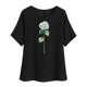 thumbnail image 5 of Vestidos Casuales Para Mujer, Blusas De Mujer De Moda Camisetas estampadas de moda para mujer, blusas casuales de lino holgadas de manga corta con cuello redondo y raglán, 5 of 7
