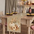 thumbnail image 2 of Pumpkins Fall Table Runner Vintage Floral Thanksgiving Brown Tablerunners 16 x 72 Inch, Table Decorations Tabletop Scarf for Summer Gathering Holiday Farmhouse Kitchen Dining Decor, 2 of 8