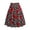 Red, variant on Women's Pleated Vintage Skirt Floral Print A-line Midi Skirts with Pockets