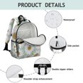 thumbnail image 4 of Light Blue Daisy Flower Pattern Backpack for School,Cute School Bag,Schoolbag with Adjustable Shoulder Straps & Padded Back,15.25"x11.5"x5.25", 4 of 5