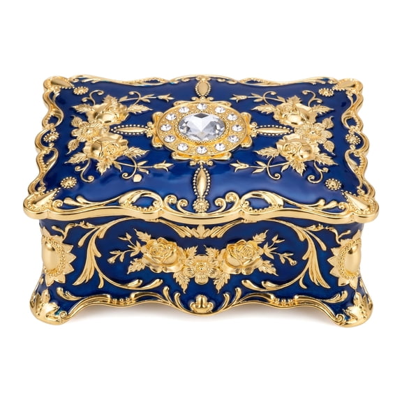 Metal Crafts European Style Retro Jewelry Box Creative High-end Ring Necklace Small Storage Box Gift