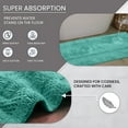 thumbnail image 6 of Home Weavers Classy Bathmat 100% Cotton Tufted Bath Rug, Extra Soft and Absorbent Bath Rugs, Non-Slip Plush Bath Carpet, Machine Wash, bath rug for Bathroom, 17"x24" Rectangle, Aqua, 6 of 9