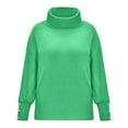 thumbnail image 4 of Winter Fall !Homenesgenics Womens Tops under $5 Women's Casual TurtleNeck Pullover Blouse Knitting Long Sleeve Solid Tops Sweaters, 4 of 8