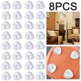 thumbnail image 5 of Universal Adhesiva Tres Cuentas Nuevo Sin Perforaciones Al Desgaste Soporte Carga Accesorios Hardware para El Polea Pequeña 4 Piezas (B Blanco), 5 of 5