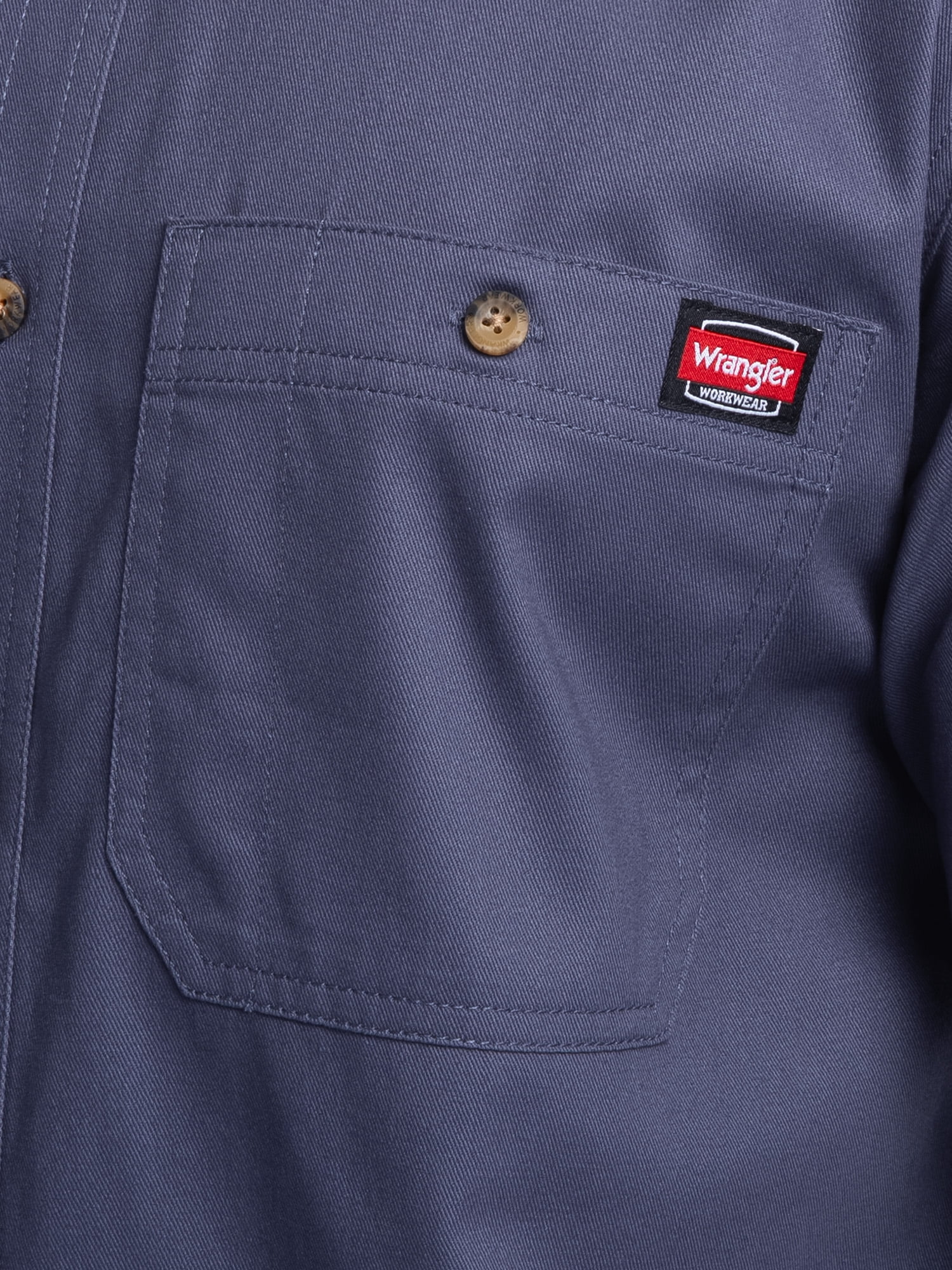 Wrangler Workwear Men’s Short Sleeve Durable Twill Pen Pocket Work Shirt, size S-3XL