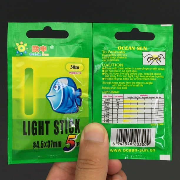5PCS/Bag 4.5*37MM Night Fishing Luminous Float Fluorescent Light