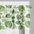 thumbnail image 5 of Ambesonne Leaves Valance & Curtain, Monstera and Fern Foliage, 55"x30", Green Pale Green White, 5 of 7