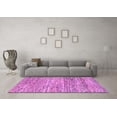 thumbnail image 3 of Ahgly Company Indoor Round Oriental Purple Modern Area Rugs, 6' Round, 3 of 4