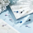 thumbnail image 4 of 1 Box 5 Pairs Bioceramics Stud Earrings 5 Colors Half Hoop Zirconia Ceramic 6mm Round Ball Porcelain Studs Post Earrings Everyday Wear Women, 4 of 8